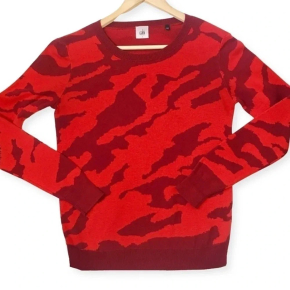 Cabi Sakura Camo Knit Pullover Sweater - Picture 2 of 5